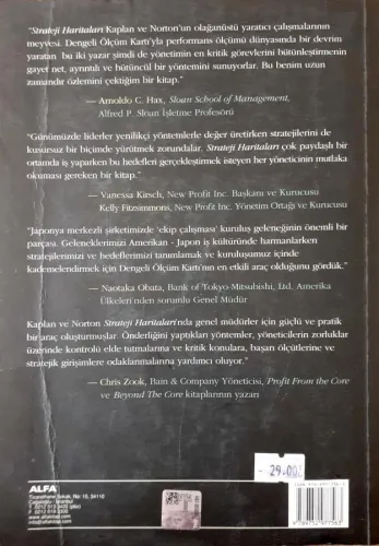 Strateji Haritaları Robert S.Kaplan David P.Norton Alfa Yayınları