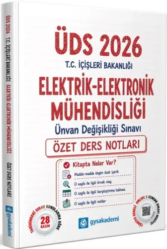 GYSAkademi 2026 ÜDS T.C. İçişleri Bakanlığı Elektrik Elektronik Mühend