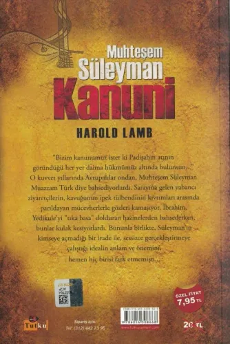 Muhteşem Süleyman Kanuni Harold Lamb Tutku %46 indirimli