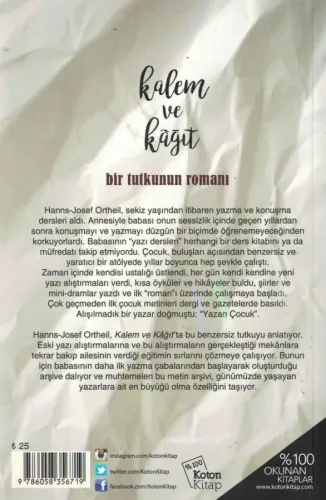 Kalem ve Kağıt Hanns-Josef Ortheil Koton Kitap %50 indirimli