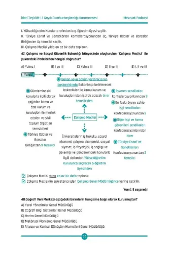 Türkiye'nin İdari Yapısı Çözümlü Soru Bankası