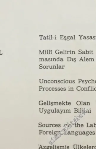 ODTÜ Gelişme Dergisi - METU Studies in Development - Sayı: 1  Cilt: 9     1982