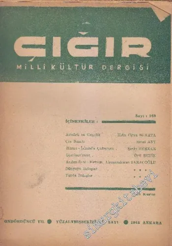 Çığır Milli Kültür Dergisi - Sayı: 168    14  Kasım