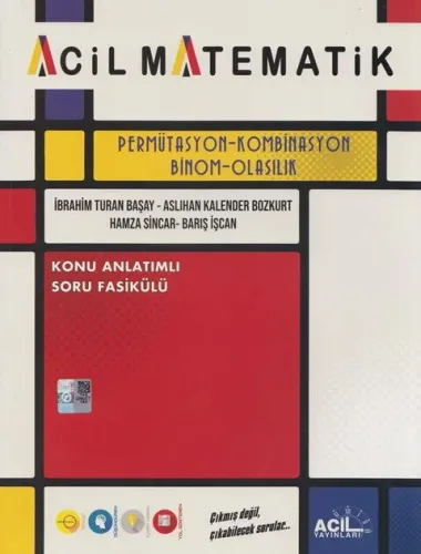 Acil Yayınları TYT AYT Permütasyon Kombinasyon Binom Olasılık Konu Anlatımlı Soru Fasikülü
