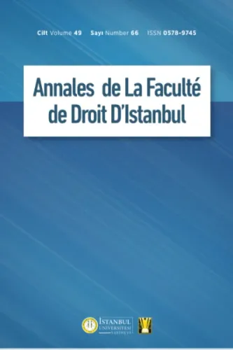 Annales de La Faculte de Droit D'Istanbul