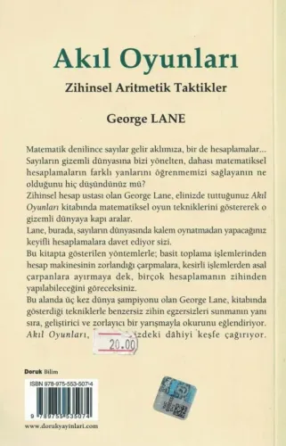 Akıl Oyunları Zihinsel Aritmetik Oyunlar George Lane Doruk %46 indirim