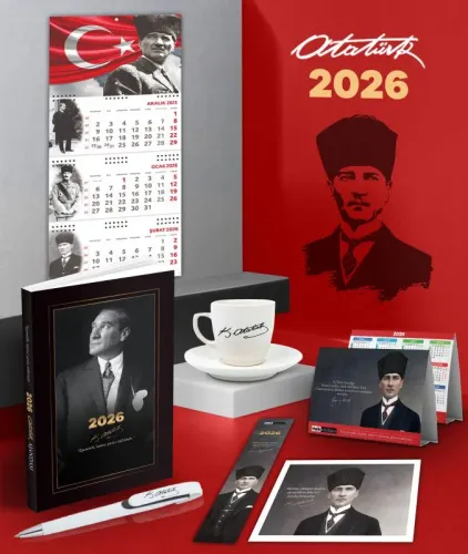 2026 Atatürk İstikbal Ajanda - Ayyıldız Duvar Takvimi - Masa Takvimi -