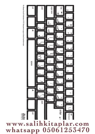 Arapça Sticker Klavye (Beyaz Pc)