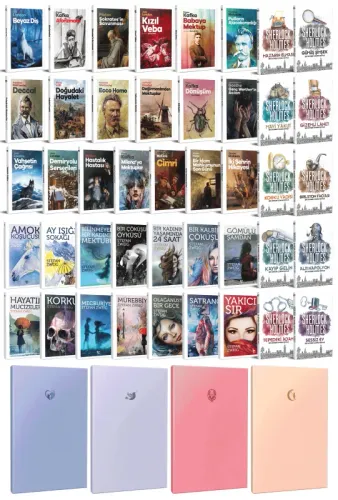 43 Dünya Klasiği ve Pastel Çizgisiz Defter Seti -1 - Halkkitabevi