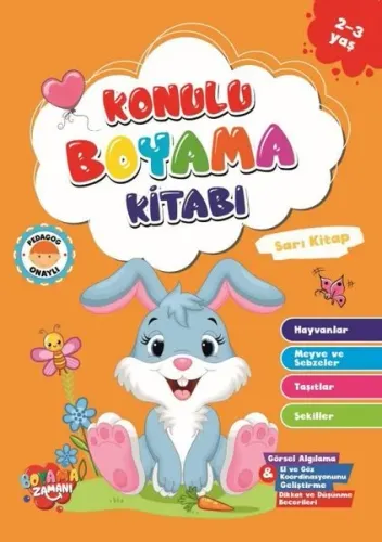 Konulu Boyama Kitabı Serisi-Sarı Kitap 2-3 Yaş