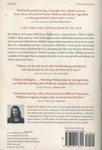 Cosider The Lobster David Foster Wallace Back Bay Books %44 indirimli