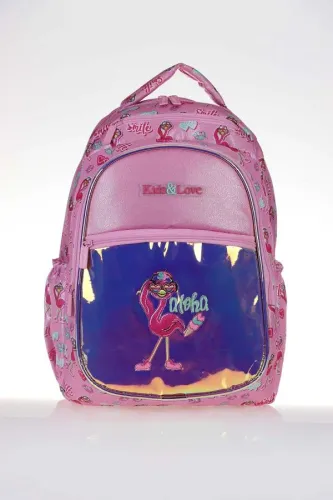 KIDS & LOVE FLAMINGO Sırt Çantası  Aynalı - Simli