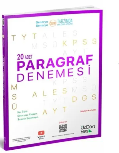 ÜçDörtBeş Yayınları 2025 Paragraf 20 Deneme