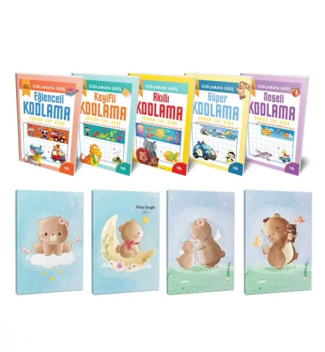 Kodlamaya Giriş 5li Kitap Seti ve 4 Defter-4 - Halkkitabevi