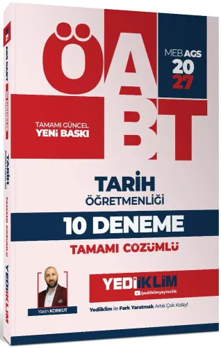 Yediiklim Yayınları 2027 MEB AGS ÖABT Tarih Öğretmenliği Tamamı Çözümlü 10 Deneme