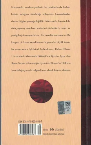 Matematiğin Aydınlık Dünyası Sinan Sertöz Tübitak %29 indirimli
