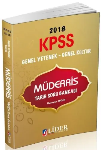Lider KPSS Genel Yetenek Genel Kültür Müderris Tarih Soru Bankası