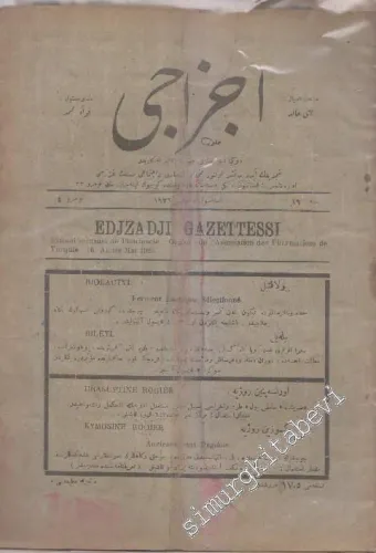 OSMANLICA: Eczacı = Eczacı Gazettessi: Fenni Eczacı Gazetesidir -     16   1926