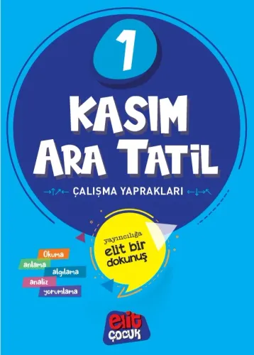 Elitçocuk 1.Sınıf Kasım Ara Tatil Çalışma Kitabı