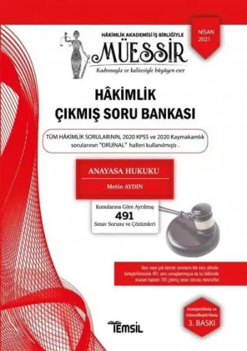 Hakimlik Çıkmış Soru Bankası Anayasa Hukuku