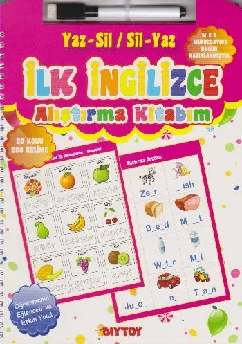 Yaz Sil-Sil Yaz İlk İngilizce Alıştırma Kitabım