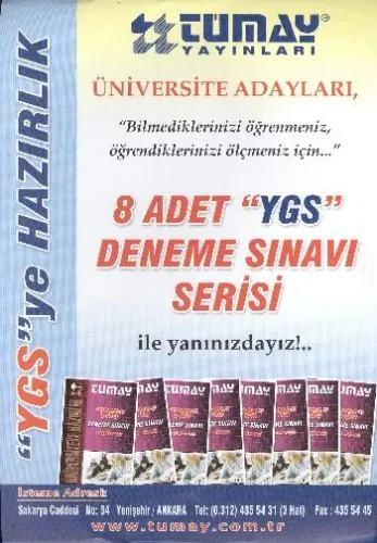 YGS| Deneme Sınavı Serisi; 8 Adet