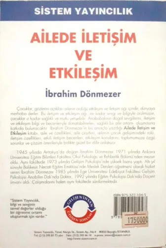 Ailede İletişim Ve Etkileşim İbrahim Dönmezer Sistem Yayıncılık