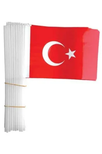 SOPALI 12x22,5cm.KAĞIT BAYRAK KÜÇÜK 80 ADET