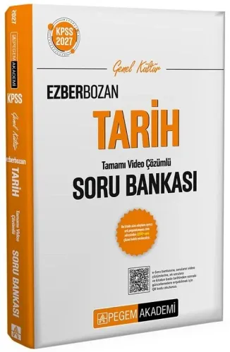 Pegem Yayınları 2027 KPSS Ezberbozan Tarih Tamamı Video Çözümlü Soru B