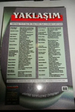 Yaklaşım Aylık Dergi 2000 / 88