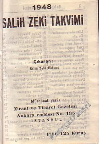 1948 Salih Zeki Takvimi  -        1948