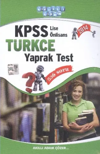 Akıllı Adam KPSS Lise Önlisans Türkçe Yaprak Test