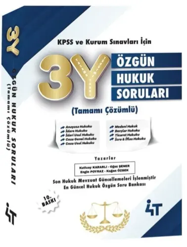4T Yayınları KPSS A Grubu 3Y Özgün Hukuk Soruları