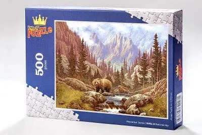 Hayvanlar Serisi - Nehirde Ayı 500 Parça Puzzle