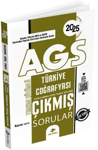 Dizgi Kitap Yayınları 2025 MEB AGS Türkiye Coğrafyası Çıkmış Sorular Konularına Göre Çözümlü