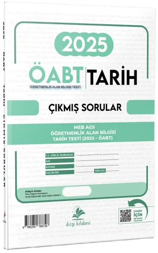 Dizgi Kitap Yayınları ÖABT MEB-AGS Tarih Öğretmenliği 2025 Sınavı Çıkmış Sorular Çözümlü