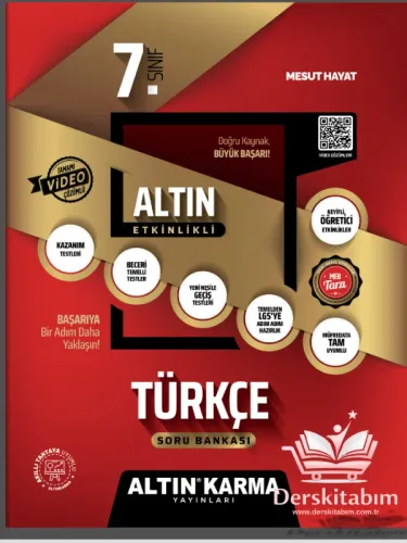 ALTIN KARMA 7. SINIF TÜRKÇE ALTIN ETKİNLİKLİ KAZANIM SB