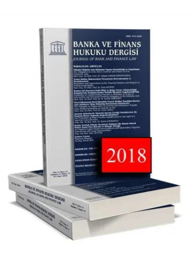 Legal Banka ve Finans Hukuku Dergisi ( 2018 Yılı Aboneliği ) ( 4 Sayı )