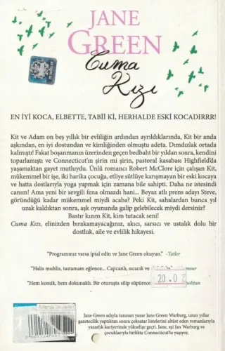 Cuma Kızı Jane Green Artemis Yayınları %60 indirimli