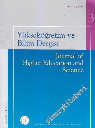 Yüksek Öğretim ve Bilim Dergisi - Journal Higher Education And Science - Sayı: 3  3    Aralık / December