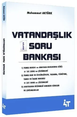 4T Yayınları 2021 KPSS Vatandaşlık Soru Bankası