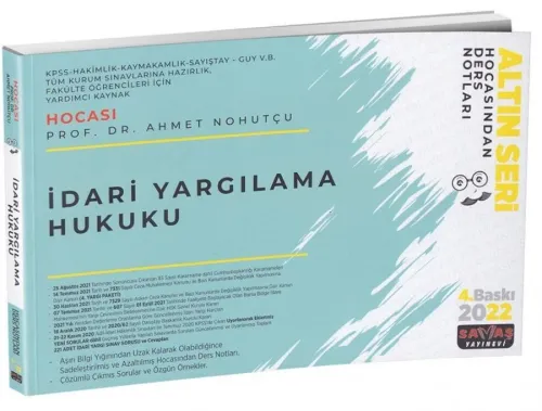 İdari Yargılama Hukuku Hocasından Ders Notları