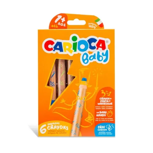 CARİOCA BOYA KALEMİ 3in1 JUMBO 6 LI +1 YAŞ 42817