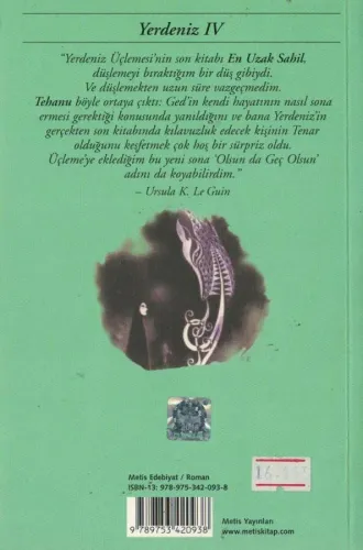 Tehanu Ursula K.Leguin Metis Yayınları %40 indirimli