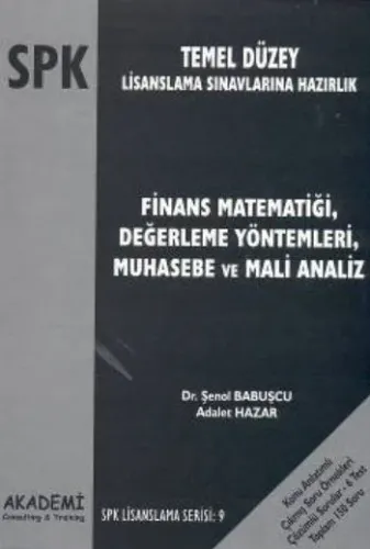 Spk - Temel Düzey - Finans Matematiği Değerleme Yöntemleri Muhasebe ve Mali Analiz