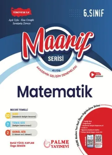 Palme Yayınları 6. Sınıf Matematik Maarif Serisi Haftalık Deneme