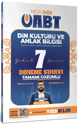 Yediiklim Yayınları 2027 MEB AGS ÖABT Yakut Din Kültürü ve Ahlak Bilgisi Tamamı Çözümlü 7 Deneme Sınavı