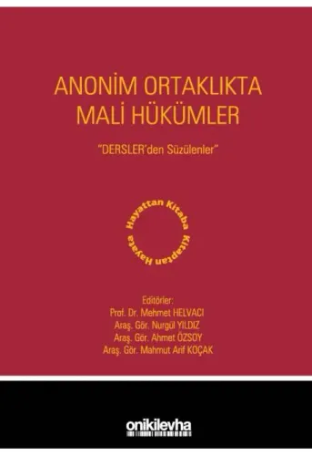 Anonim Ortaklıkta Mali Hükümler