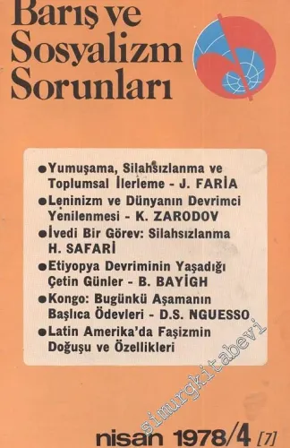 Barış ve Sosyalizm Sorunları - Aylık Teori ve Enformasyon Dergisi 1978 / 4 - Sayı: 7      Nisan