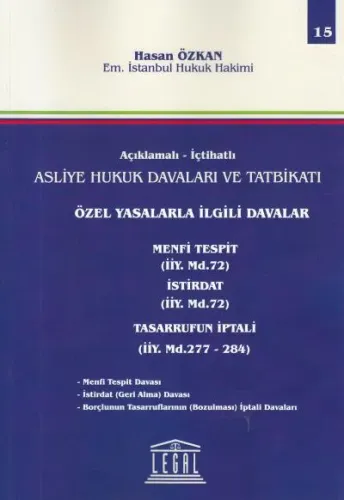 Özel Yasalarla İlgili Davalar-Seri 15